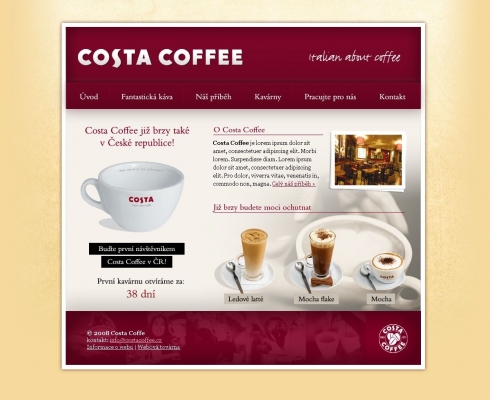Web pro Costa Coffee