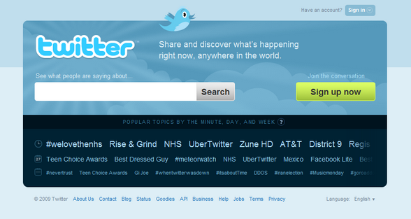 Twitter - home page