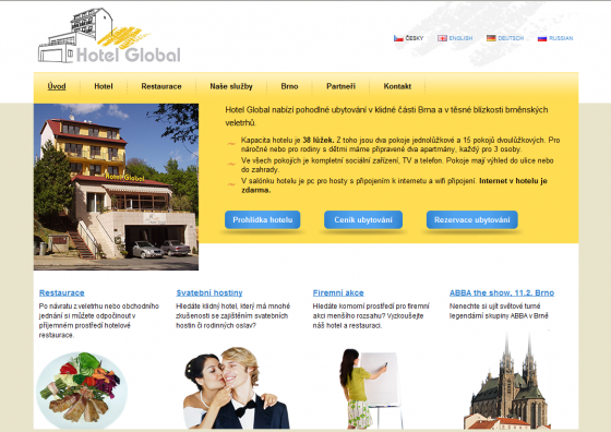Realizace webu Hotel Global