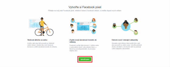 Vytvoření a umístění Facebook Pixelu na web