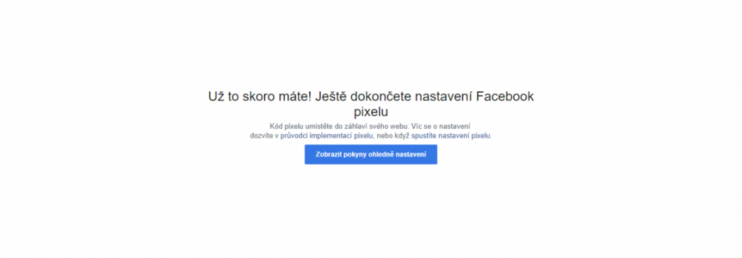Vytvoření a umístění Facebook Pixelu na web