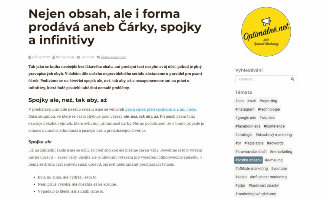 ukázka perexu, zdroj: optimálně.net