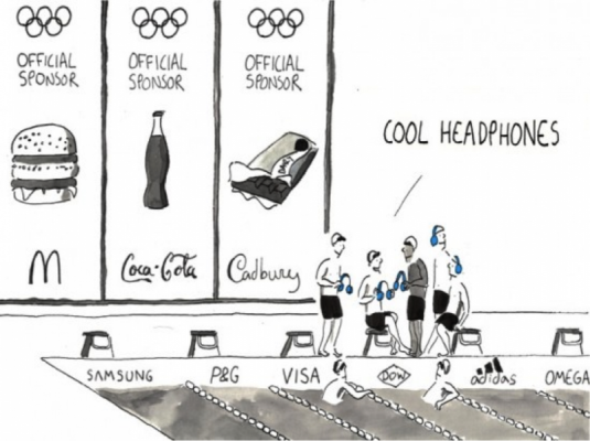 Jak si udělat levnou reklamu v přímém přenosu na Olympiádě? Firma Beats pozvala sportovce do klubu a rozdala jim sluchátka.
