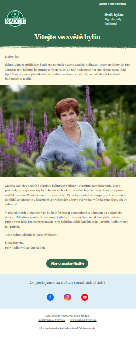 Šablona pro automatický e-mailing